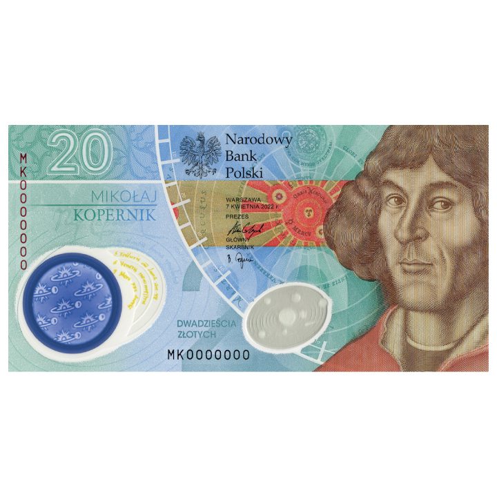 Billete del PNB "Nicolás Copérnico" 20 zł 2023