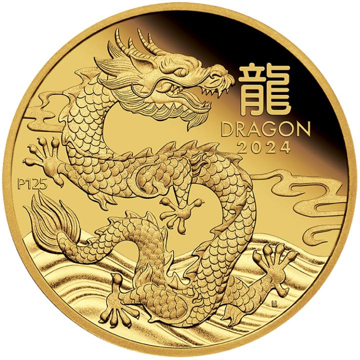 Ceca de Perth: Lunar III - Año del Dragón 1/4 oz Oro 2024 Proof