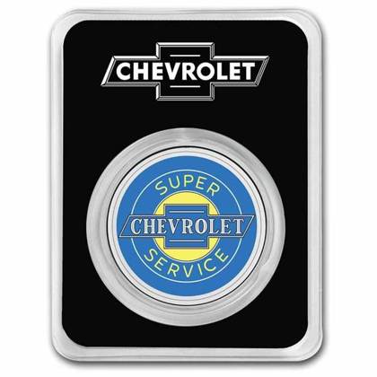 Chevrolet Service Neon Sign color 1 oz Silver Certipack