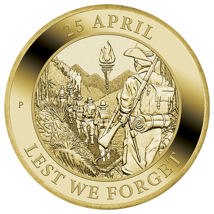 Día de Anzac 13,5 gramos Aluminio Bronce 2022 (Moneda en carta verde)