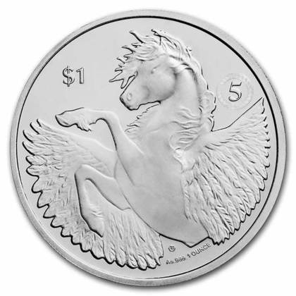 Islas Vírgenes Británicas: Pegasus 5th Anniversary 1 oz Plata 2022