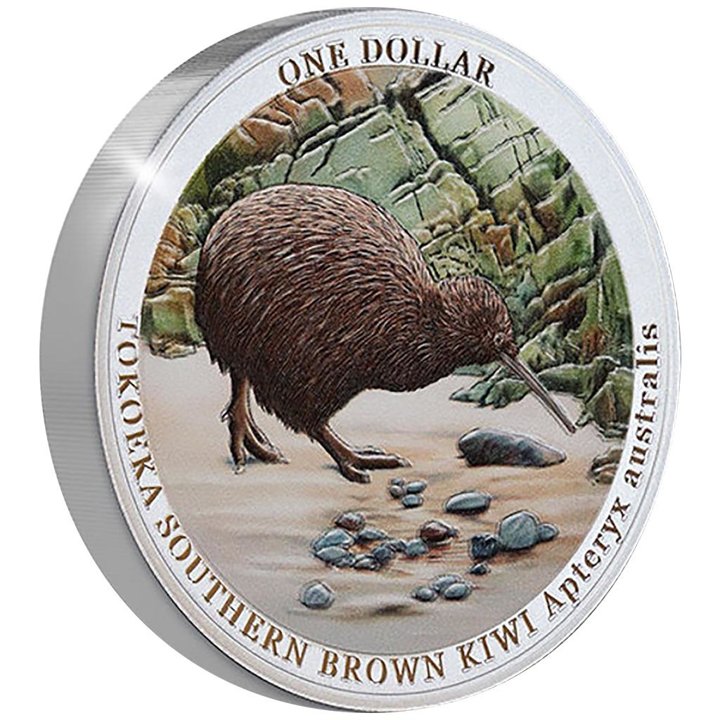 Kiwi coloreado 1 oz Plata 2023 Proof