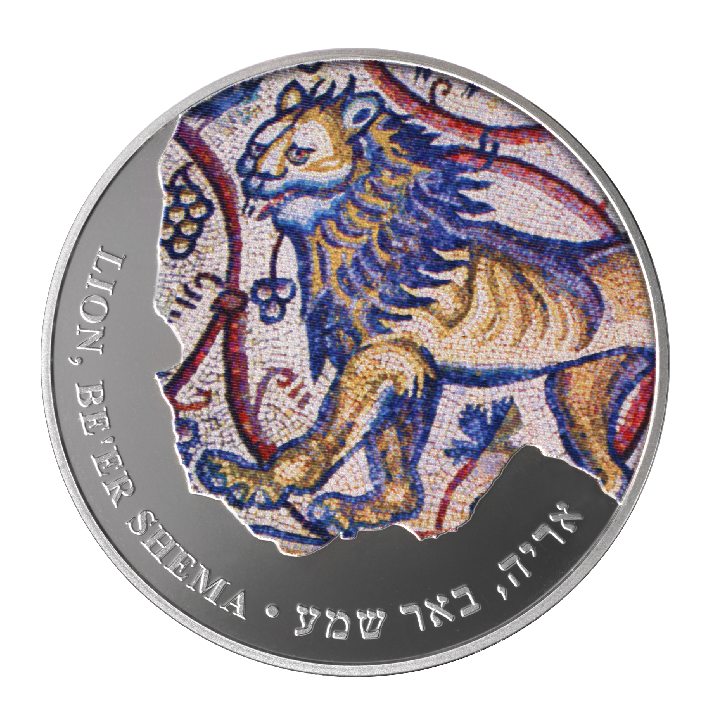 León coloreado 1 oz Plata 2013