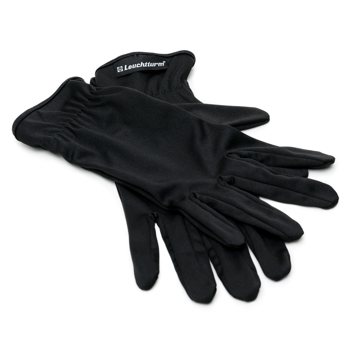 Leuchtturm - Guantes de microfibra para monedas L (negro)