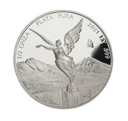 Libertad Mexicana 1/2 oz Plata 2021 Proof