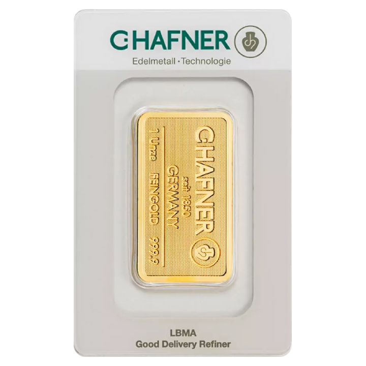 Lingote C. Hafner 1 oz Oro LBMA