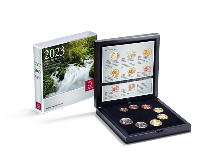 Lote de 8 monedas 150 Aniversario del Abastecimiento de Agua de Viena 2023 Proof