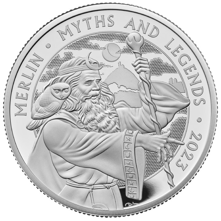 Mitos y Leyendas: Merlin 2 oz Plata 2023 Proof