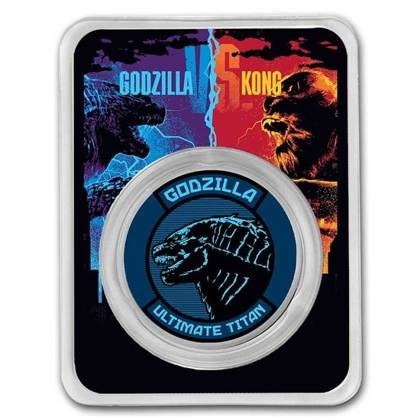 Niue: Godzilla coloreado 1 oz Plata 2021