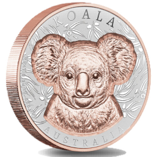 Niue: Impresiones Nativas - Koala 1 oz Plata 2025 Dorado Prooflike Super Incused