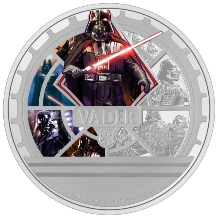 Niue: Star Wars - Darth Vader coloreado 3 oz Plata 2023 Proof