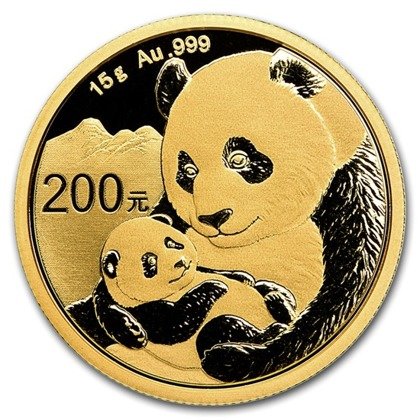 Panda Chino 15 gramos Oro 2019