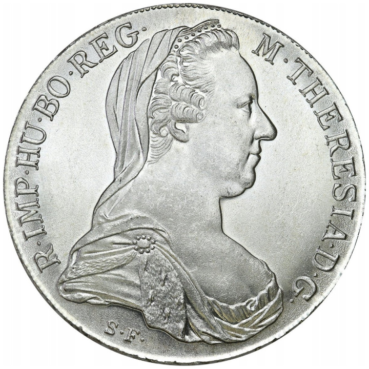 Plata Thaler Maria Theresa 1780 NUEVA Acuñación