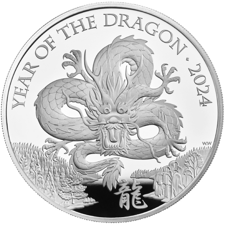 Real Casa de la Moneda Lunar: Año del Dragón 1 oz Plata 2024 Proof