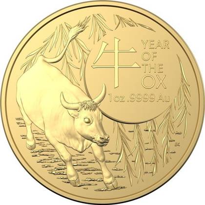 Real Casa de la Moneda de Australia: Lunar- Año del Búfalo 1 oz Oro 2021