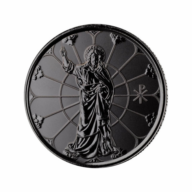 Samoa: Luz de Cristo 1/2 oz Plata 2022 Prueba Rodio Negro