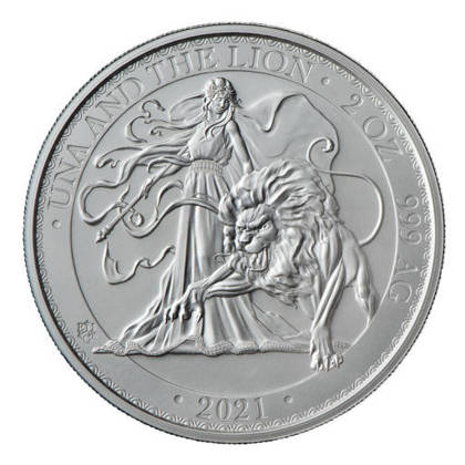 Santa Elena Una y el León 2 oz Plata 2021