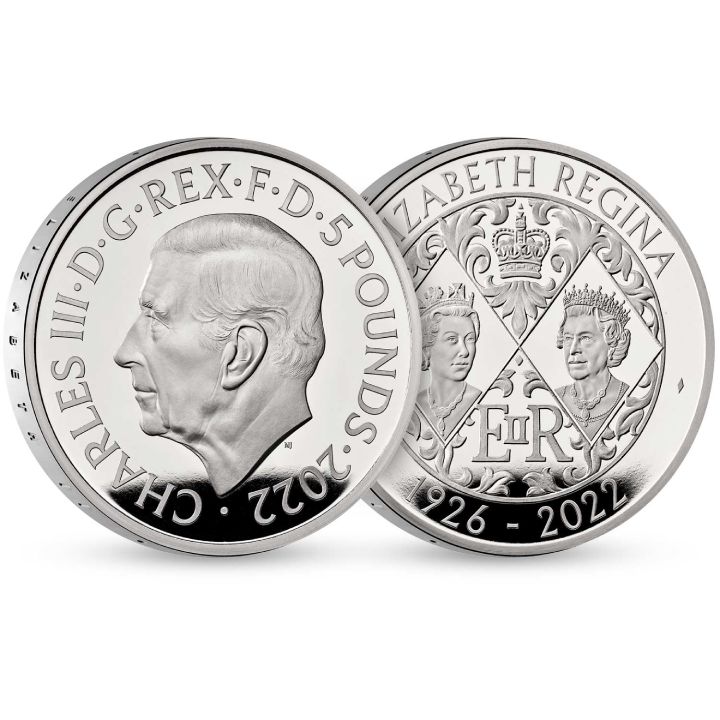 Su Majestad la Reina Isabel II £5 Plata 2022 Proof