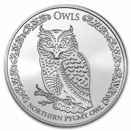 Tokelau: Búho pigmeo del norte 1 oz Plata 2021