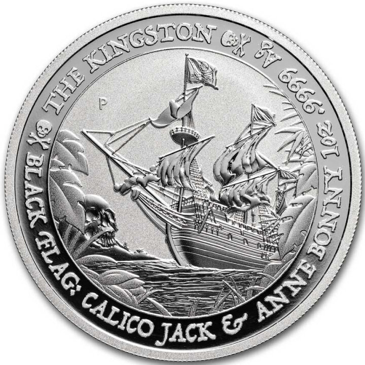 Tuvalu: Bandera Negra - The Kingston 1 oz Plata 2024