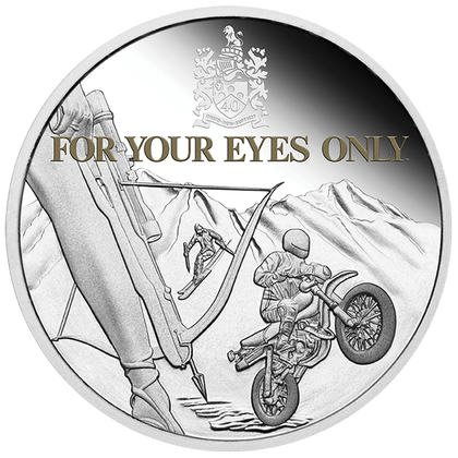 Tuvalu: For Your Eyes Only coloured 40th Anniversary movie 1 oz Plata 2021 Proof